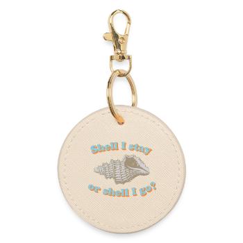 Shell or go? - Round Keyring - oyster - Front
