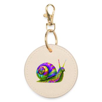 Schnecke - Runder Schlüsselanhänger - Auster - Vorne