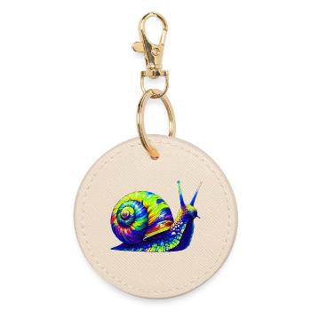 Schnecke - Runder Schlüsselanhänger - Auster - Vorne