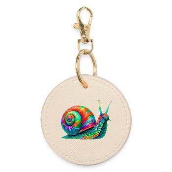 Snail - Round Keyring - oyster - Front