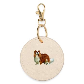 Cavalier King Charles Spaniel - Porte-clés rond - huître - Devant