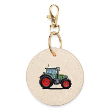 Traktor, den jeder mag - Runder Schlüsselanhänger - Auster - Vorne