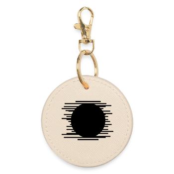 Motif de lignes minimalistes - Porte-clés rond - huître - Devant