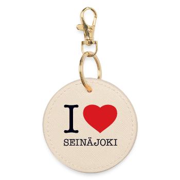 i love Seinäjoki - Round Keyring - oyster - Front