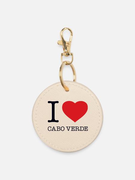 I love Cabo Verde - Runder Schlüsselanhänger - Auster