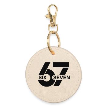 Six Seven Memes - Round Keyring - oyster - Front