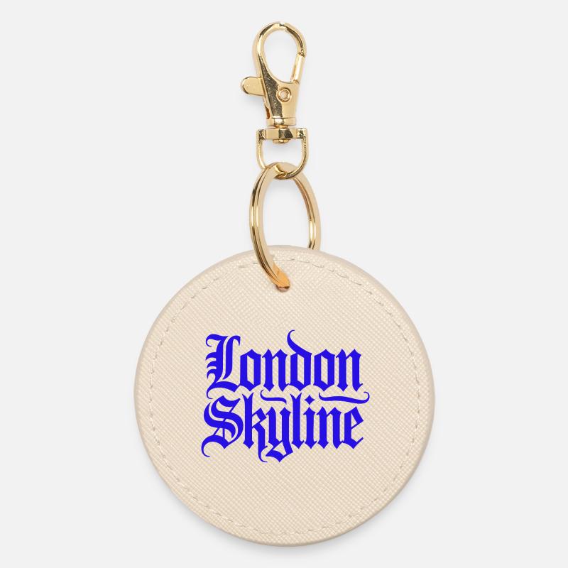 London Skyline - Runder Schlüsselanhänger - Auster