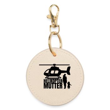 Maman hélicoptère disant humour - Porte-clés rond - huître - Devant