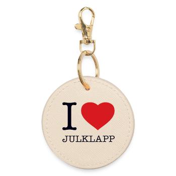 I love Julklapp - Runder Schlüsselanhänger - Auster - Vorne