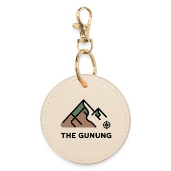 Mountain Peak Abenteuer - Runder Schlüsselanhänger - Auster - Vorne