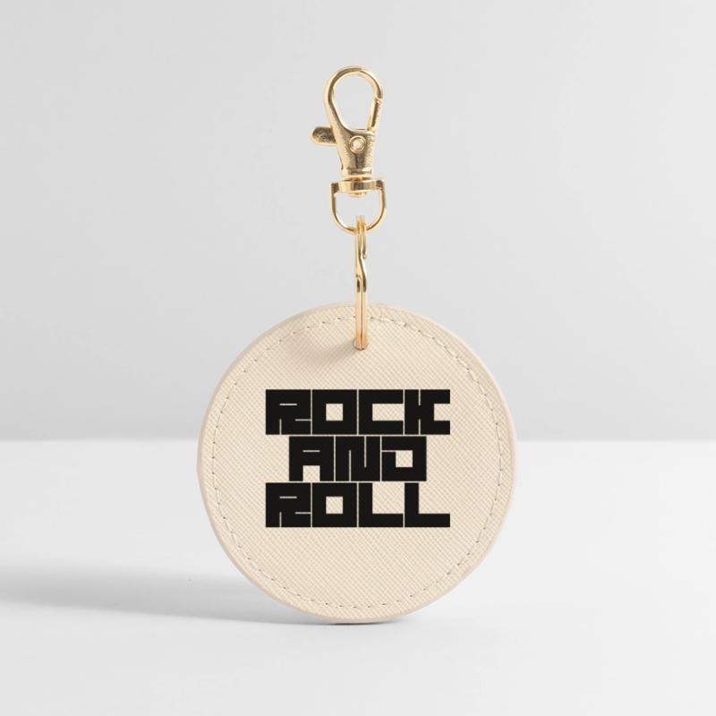 Conception de typographie rock and roll Porte-clés rond