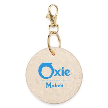 Oxie – Malmö Sky Blue Design - Round Keyring - oyster - Front
