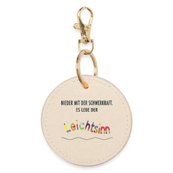 Long live recklessness – colorful & cheerful - Round Keyring - oyster - Front