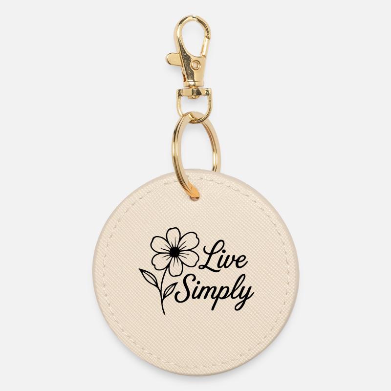 Vivre simplement - Porte-clés rond - huître