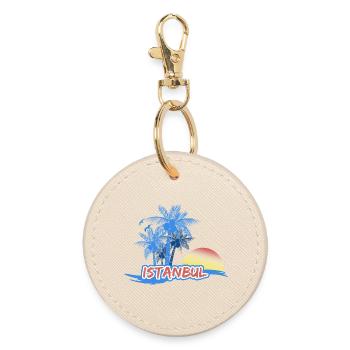 Strand Istanbul - Runder Schlüsselanhänger - Auster - Vorne