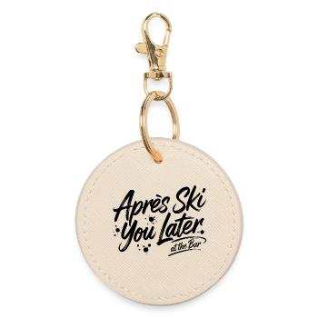 Après Ski you later at the bar - Apres Ski Party - Round Keyring - oyster - Front