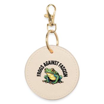 Grenouilles contre le racisme - T-shirt USA Frog - Porte-clés rond - huître - Devant