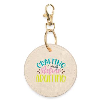 Crafting Before Adulting - Round Keyring - oyster - Front