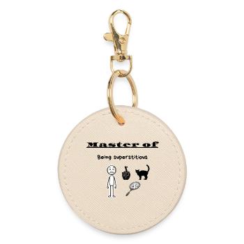 Master of Being superstitious - Round Keyring - oyster - Front