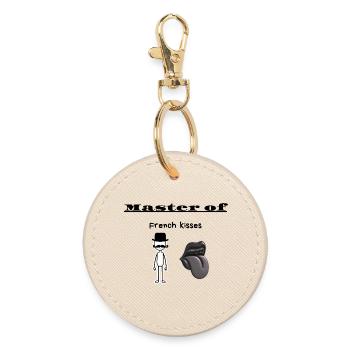Master of French kisses - Round Keyring - oyster - Front