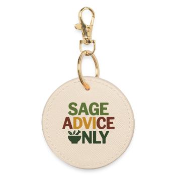 Herbalist Sage Advice Only Professional Gear  - Round Keyring - oyster - Front