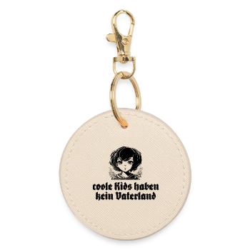 cool kids have no fatherland - Round Keyring - oyster - Front