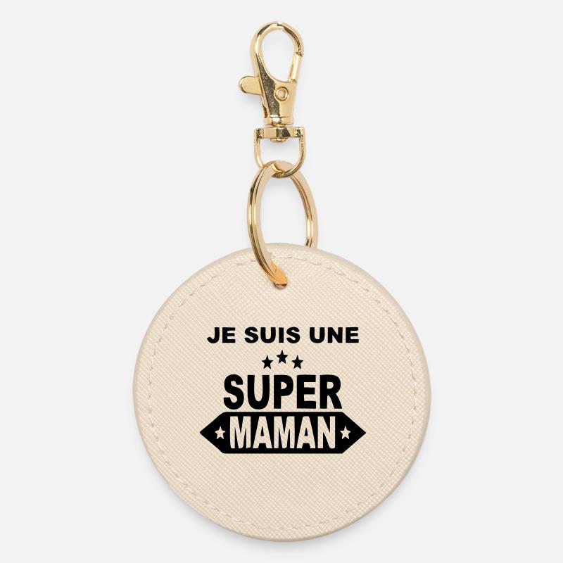 Je suis une super maman  - Porte-clés rond - huître