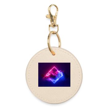 Diamant Nuage Néon - Porte-clés rond - huître - Devant