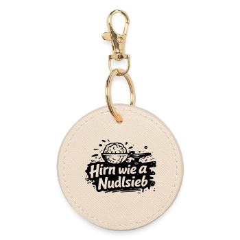 Brain like a pasta strainer - Round Keyring - oyster - Front