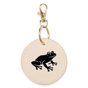 Frosch Symbol - Runder Schlüsselanhänger - Auster - Vorne