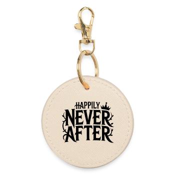 2026_02_12_Happily_never_after_Typo Design - Round Keyring - oyster - Front