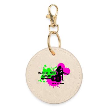 Master à la guitare - Green Pink - Porte-clés rond - huître - Devant