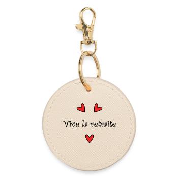 RETRAITE. VIVE LA RETRAITE. RETRAITEE. - Porte-clés rond - huître - Devant