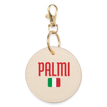 Drapeau italien de Palmi - Porte-clés rond - huître - Devant