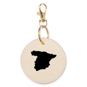 spanien_country - Round Keyring - oyster - Front