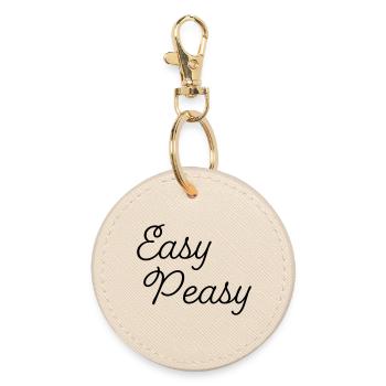 Easy Peasy - Runder Schlüsselanhänger - Auster - Vorne