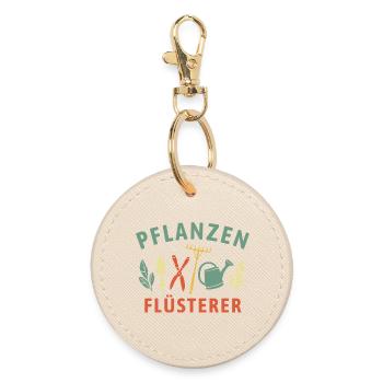 Pflanzen Flüsterer - Retro Gärtner Natur - Runder Schlüsselanhänger - Auster - Vorne