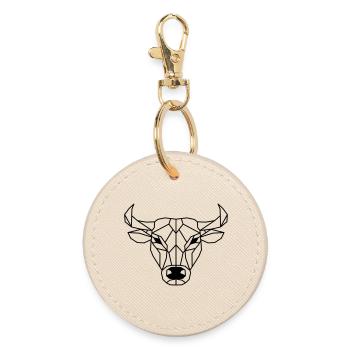 Polygone de bœuf - Porte-clés rond - huître - Devant
