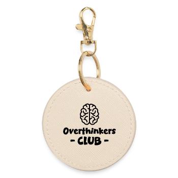 Overthinkers Club schwarz - Runder Schlüsselanhänger - Auster - Vorne