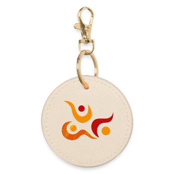Yoga design_34 - Round Keyring - oyster - Front