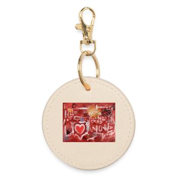 Connected-Alone-Severino-Canepa - Round Keyring - oyster - Front
