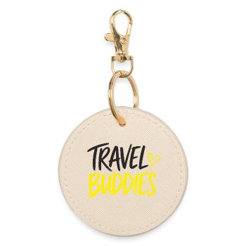 Travel Buddies Reisebegleiter Design - Runder Schlüsselanhänger - Auster - Vorne