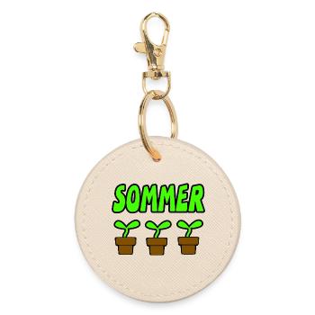 Sommer - Runder Schlüsselanhänger - Auster - Vorne