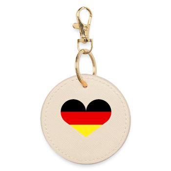 Drapeau allemand en forme de cœur - Porte-clés rond - huître - Devant