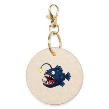 Deep-sea frogfish with light - Round Keyring - oyster - Front
