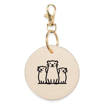 loutre - Porte-clés rond - huître - Devant