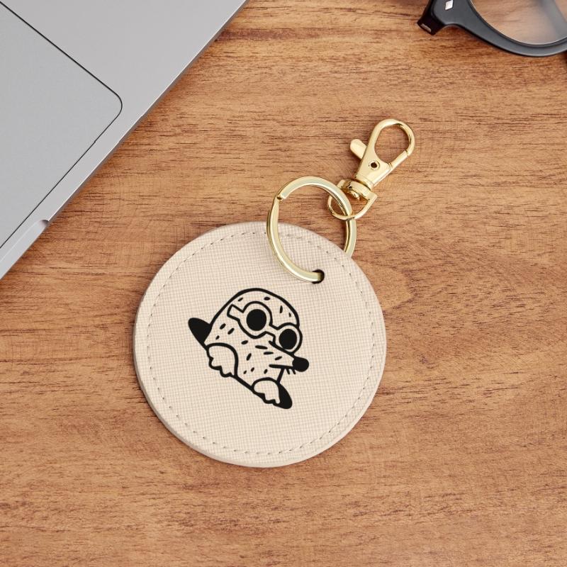 cool Mole Round Keyring