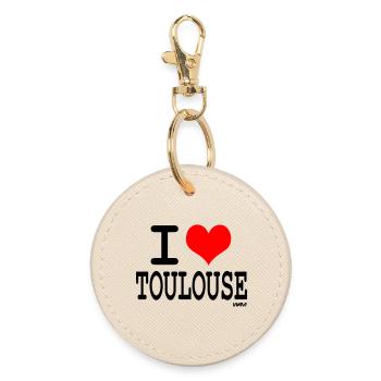 i love Toulouse - couleurs personnalisables - Porte-clés rond - huître - Devant