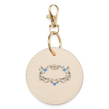 cadre Edelweiss-gentiane - Porte-clés rond - huître - Devant