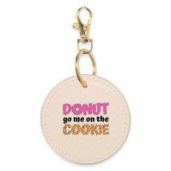 Donut go me on the cookie  - Runder Schlüsselanhänger - Auster - Vorne